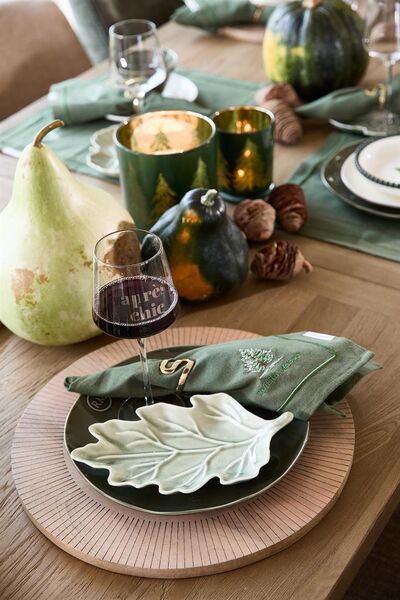 Portofino breakfast plate, green