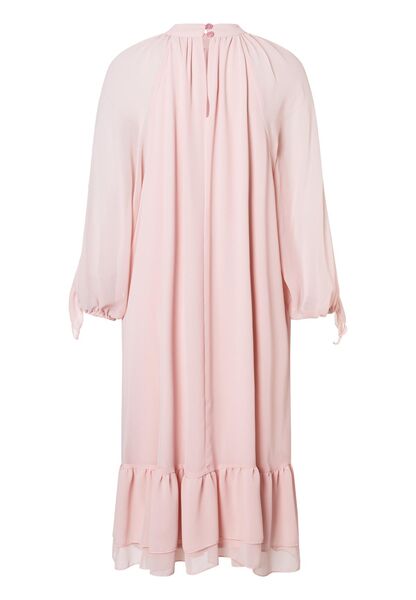 Dress with ruffles, rose