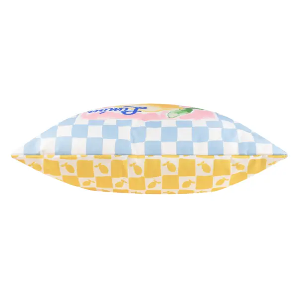 Mediterranean limon ourdoor cushion 43x43, sky bluw