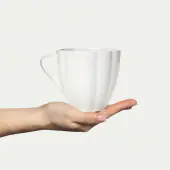 Oyster mug 11cm, white
