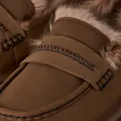 Ellis nubuck loafer, dark chestnut
