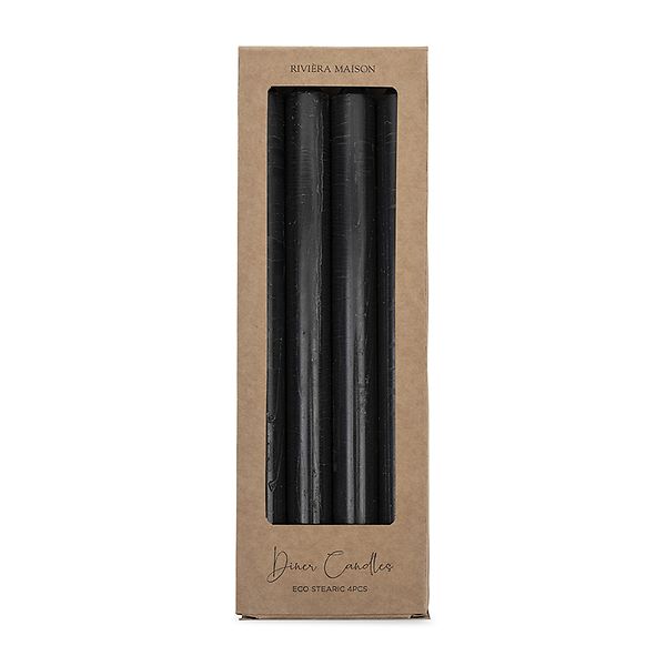 Dinner candles eco 4pcs, black