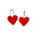 Two hearts, red