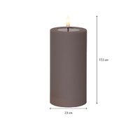 Flamme soft LED-kynttilä 17,5cm, ruskea