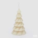 Pine candle 18cm, ivory