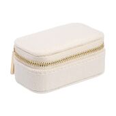 Velvet jewellery box micro, vanilla