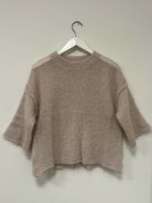 Sweater with seam detail, beige