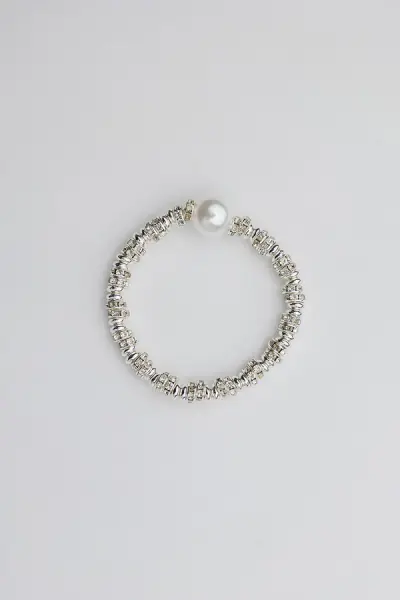 Glow bracelet elastic, silver