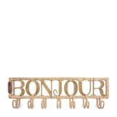 Rustic rattan bonjour coat rack
