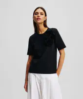 Flower t-shirt, black
