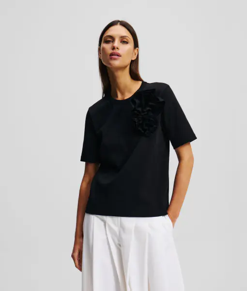 Flower t-shirt, black