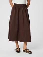 Yara poplin skirt, chocolate brown