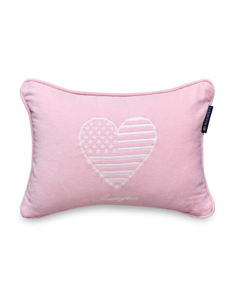 Kids organic cotton velvet pillow 30x40, pink