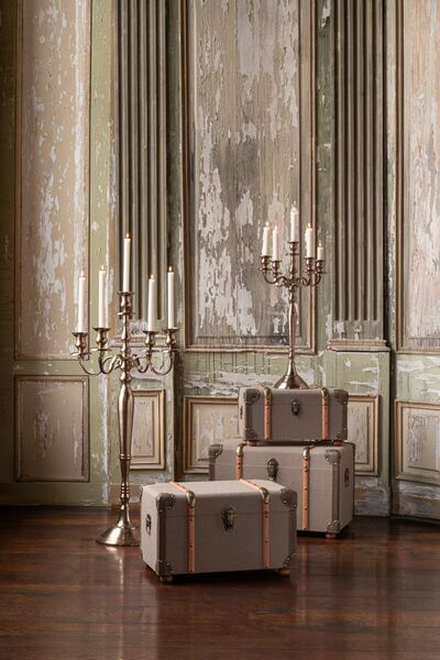 Candle holder aluminium 98cm, rose gold