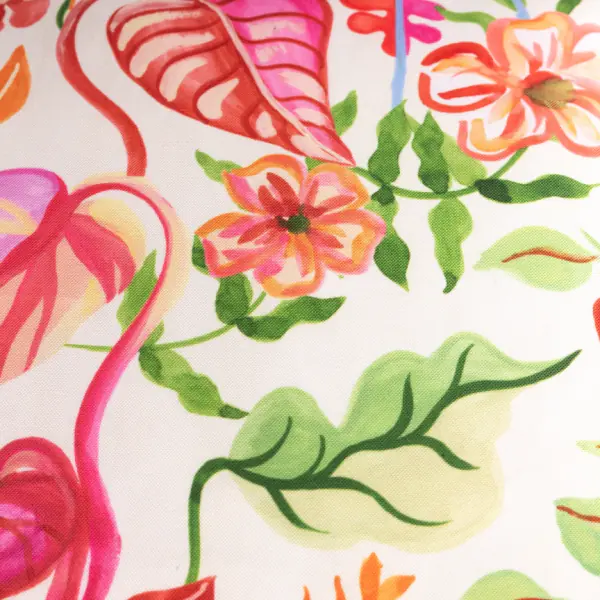 Tropical bloom outdoor cushion 43x43, natural