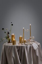 Led pillar candle 10cm, gold