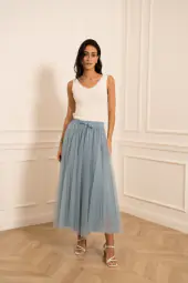 Aria tulle skirt, ciel