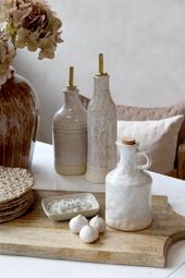 Jug with cork stopper, cream