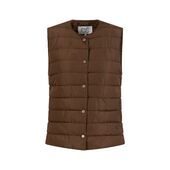 Asta quilted vest, chocolate brown