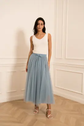 Aria tulle skirt, ciel