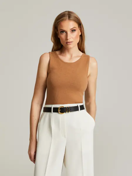 Sylva neuletoppi, kamelinruskea