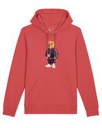 Organic hoodie Filou XXIV, sangria wine