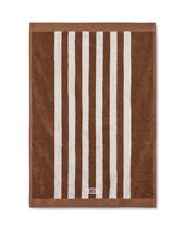 Striped terry towel 30x50, fudge/snow white