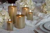 Led pillar candle 10cm, gold