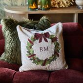 Christmas wreath pillow cover 50x50