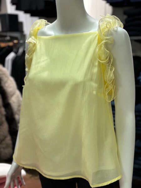 Ruffle top, yellow
