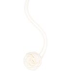 Satin rose brooch small, off white
