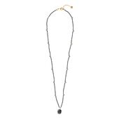 Cherish black onyx gold necklace