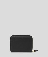 K/Signature medium zip wallet, black/gold