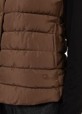 Asta quilted vest, chocolate brown