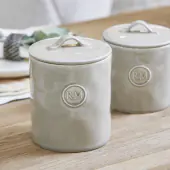 Portofino storage jar M, flax