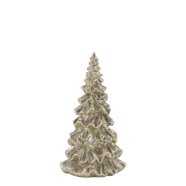 Christmas tree with glitter 25cm, champagne