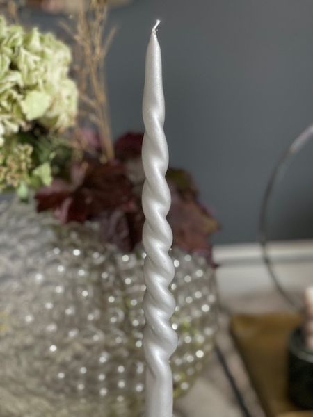 Kierrekynttilä 2kpl, hopea