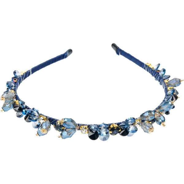 Crystal hair band, navy blue