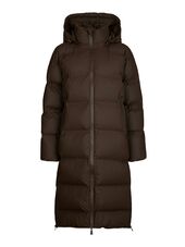 Viviana C puffer jacket, dark brown