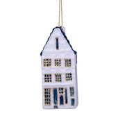 Ornament canal house step cable 9cm, white/blue