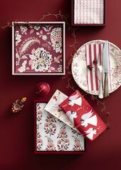 Paper napkin Como 10x20, scarlet