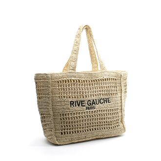 Taleen crochet rive gauche bag, beige