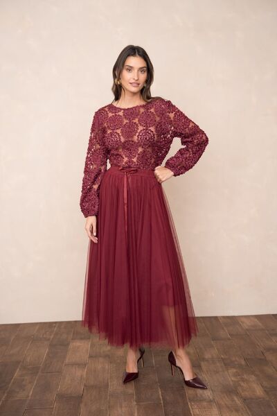 Aria tulle skirt, bordeaux
