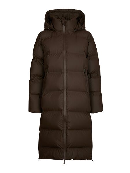 Viviana C puffer jacket, dark brown