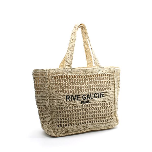 Taleen crochet rive gauche bag, beige