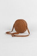 Essen rounded crossbody, tan/silver
