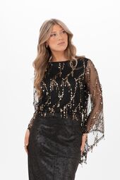 London blouse, black/antique gold