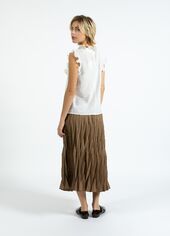 Top with ruffles, off white