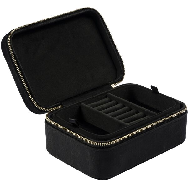 Velvet jewellery box, black