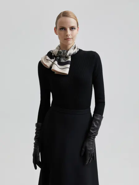 Brynn -nahkakäsineet, musta